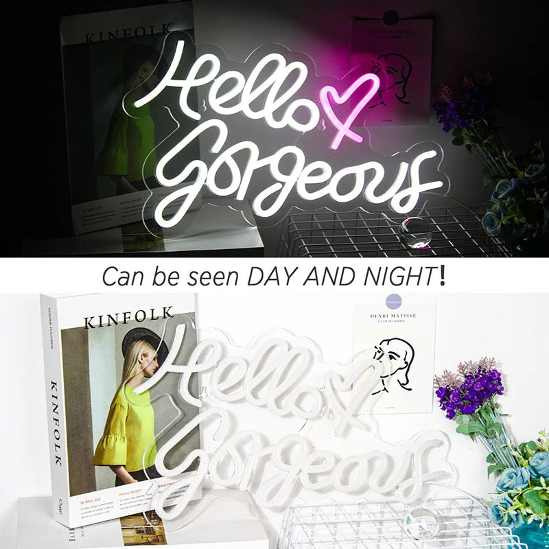Hello Gorgeous Neon Sign