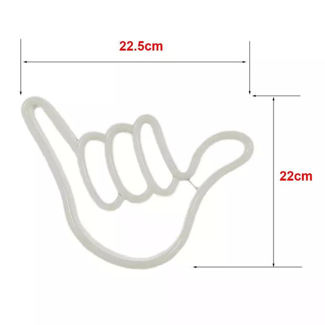 Peace Gesture Neon