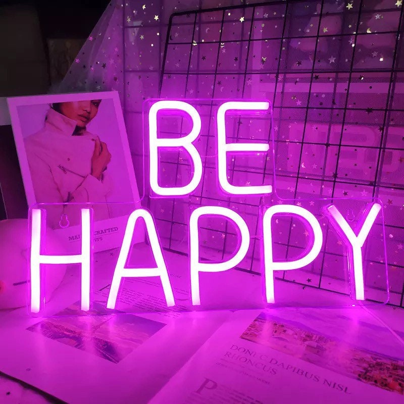 Be Happy Neon Sign