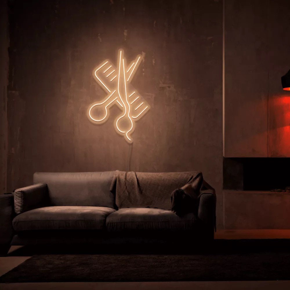 Barbershop neon sign