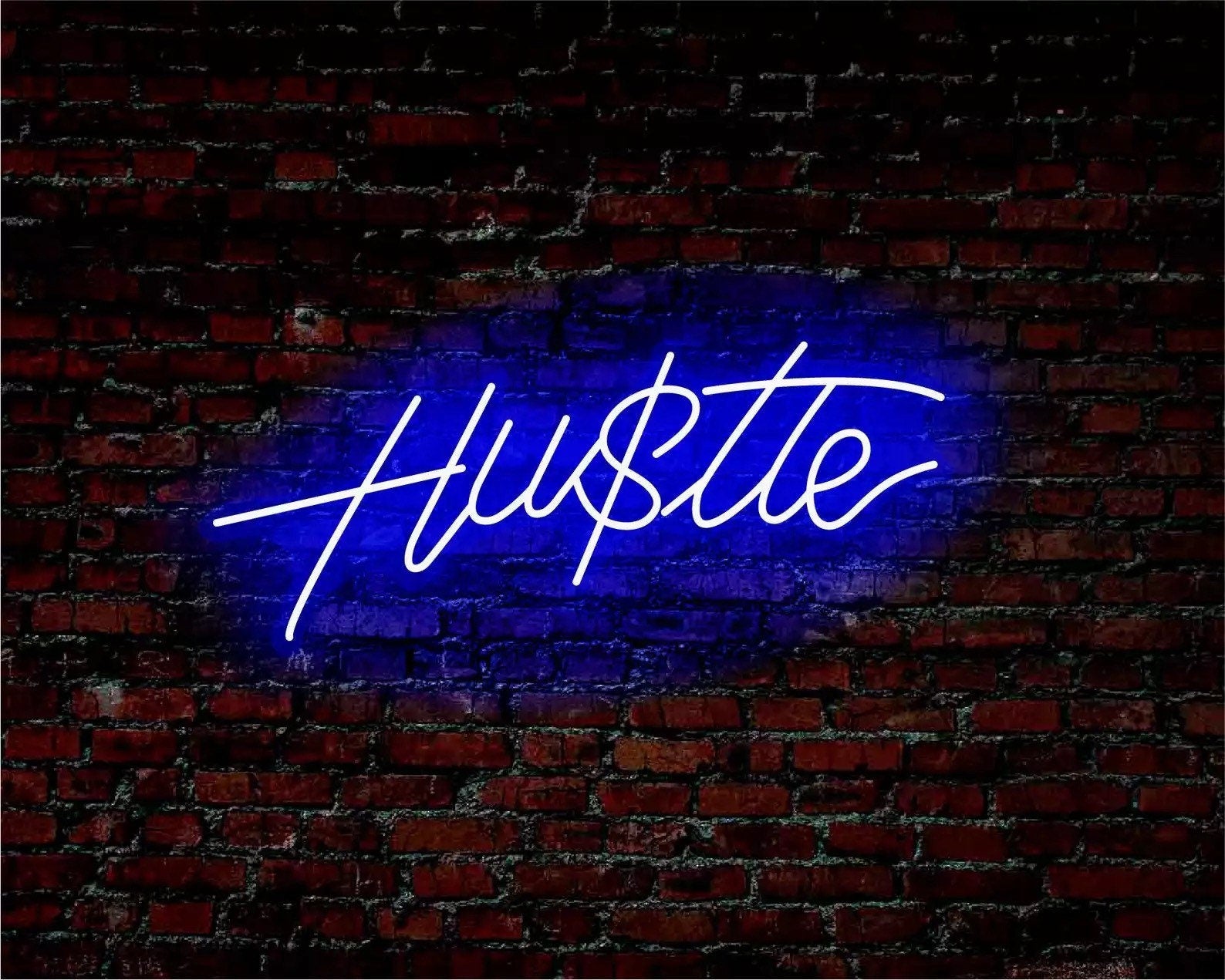 Hustle neon sign