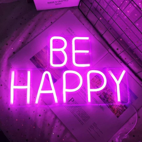 Be Happy Neon Sign