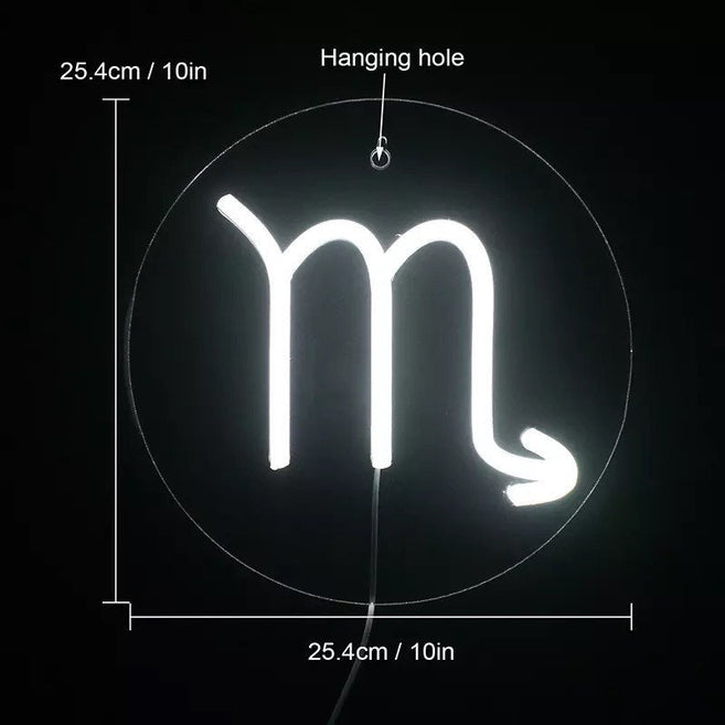 Scorpio neon sign