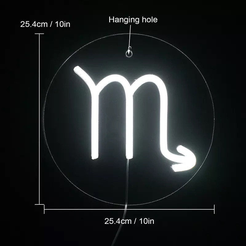 Scorpio neon sign