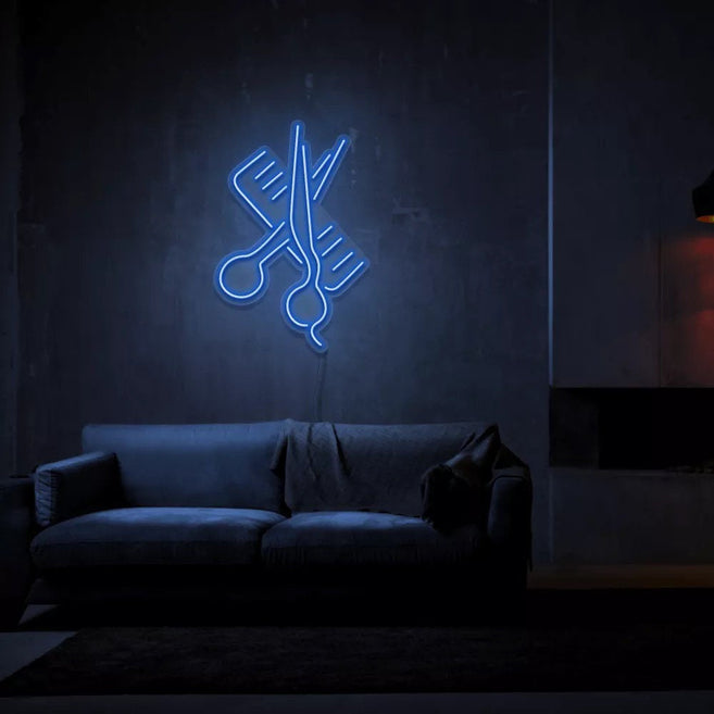 Barbershop neon sign