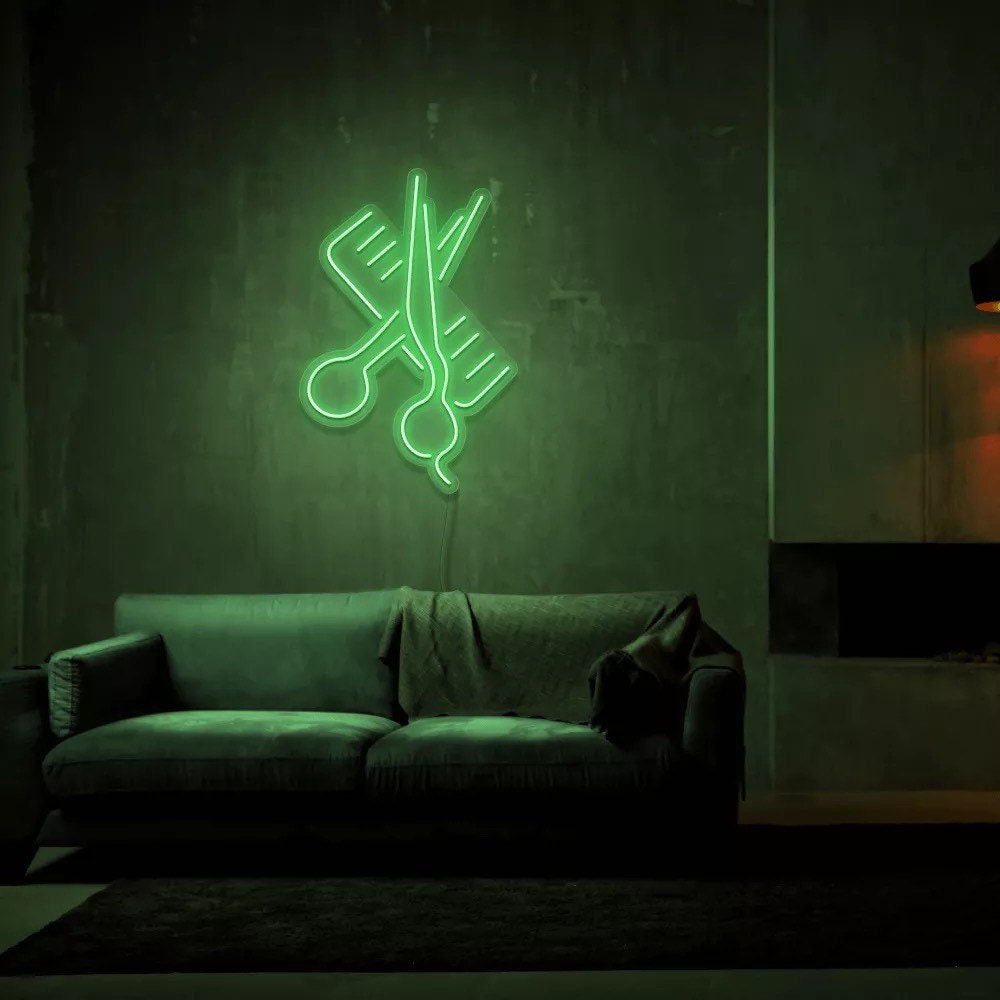 Barbershop neon sign