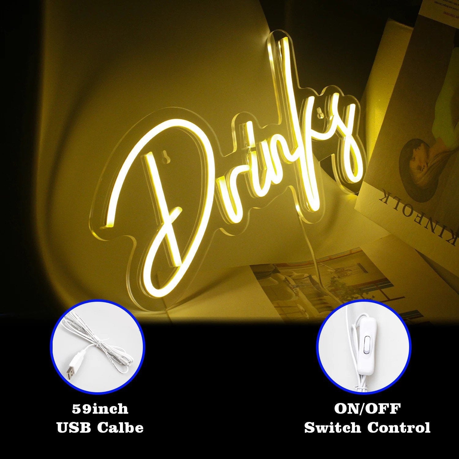 Drinks Neon Sign